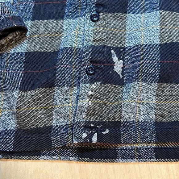 PATAGONIA FJORD FLANNEL Mens Medium Hayburner Classic Navy Long Sleeve Shirt - Picture 6 of 6